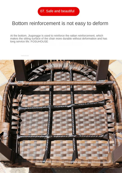 Rattan Garden Table and Chair Balcony Outdoor Furniture Sets Outdoor Leisure Rattan Table and Chair Garden Furniture Sets Q