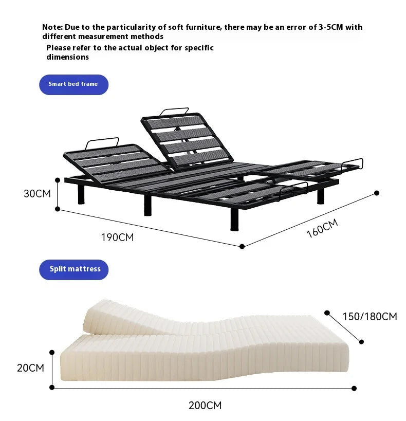 Soft Luxury Modern Double Bed Lift Up Electric Adults Smart Double Bed Queen Mattress Camas De Dormitorio Bedroom Furniture