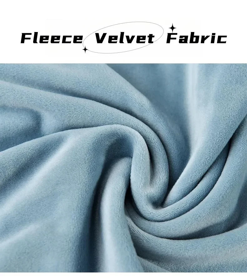 Thick Velvet Chair Covers Plush Fleece High Arm Chair Cover Elastic Slipcover All-inclusive Solid Chair Cover