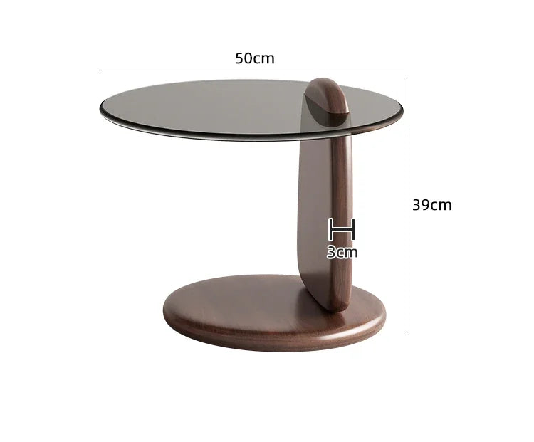 Table à thé, salon, petite maison, style italien, table à thé simple et moderne, table à thé créative en verre à combinaison circulaire