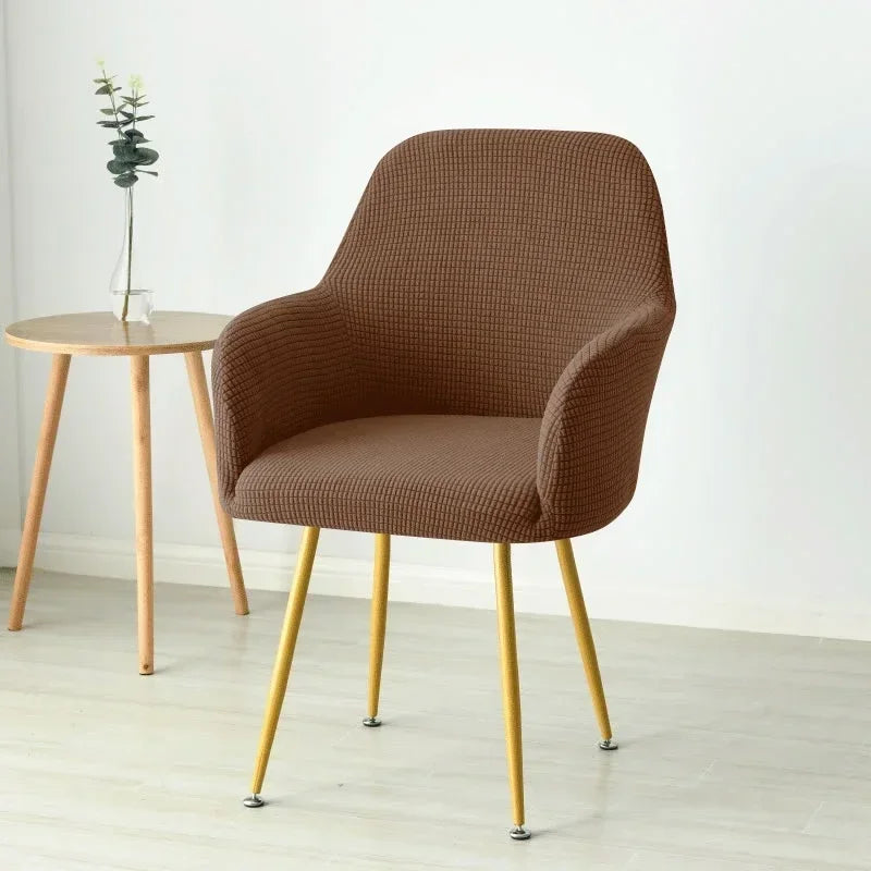 Elastic Polar Fleece High Arm Chair Covers Dining Adjustable Armchair Cover Hotel Bar Seat Slipcover Home Wedding Decoration
