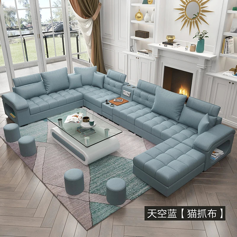 Luxury Minimalist Sofa Multifonction Sectional Storage Massage Sofa Modern Living Room Muebles Para El Hogar Home Furniture