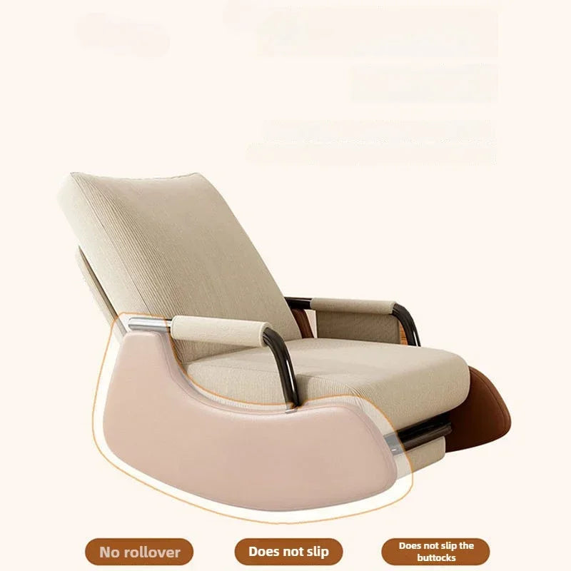 Reclining Lunch Break Folding Lazy Sofa Chair Adults Can Sit Reclining Office Nap Chair Balcony Household Rocking Chair