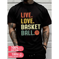Funny Unisex Vintage T-Shirt Slight Stretch Top for Men As Daddy Gift or Basketball Apparel Essential Clothes Essentials