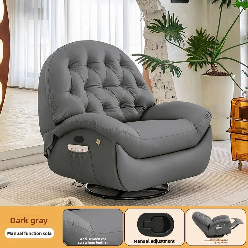 Electric Recliner Lounge Chair Multi Functional Lazy Rocking Sofa Seat Space Saving Single Chair for Living Room Balcony