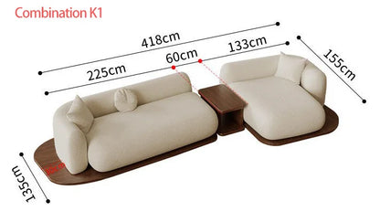 #Modern Modular Sectional Sofa for Living Room Cloud Soft Fabric Comfy Sleeper Couch Customizable Home Furniture