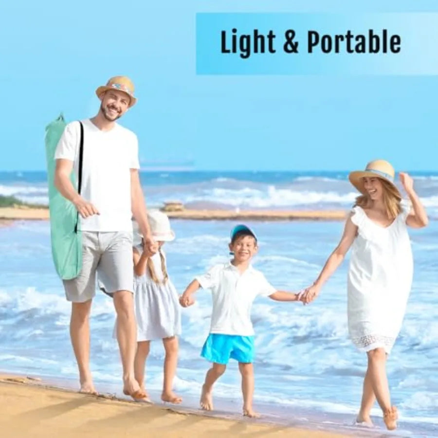 Deluxe Pop Up Beach Tent Sun Shade Shelter for 3-4/5-6 Person UV Protection Extendable Floor with 3 Ventilating Windows Plus Ca