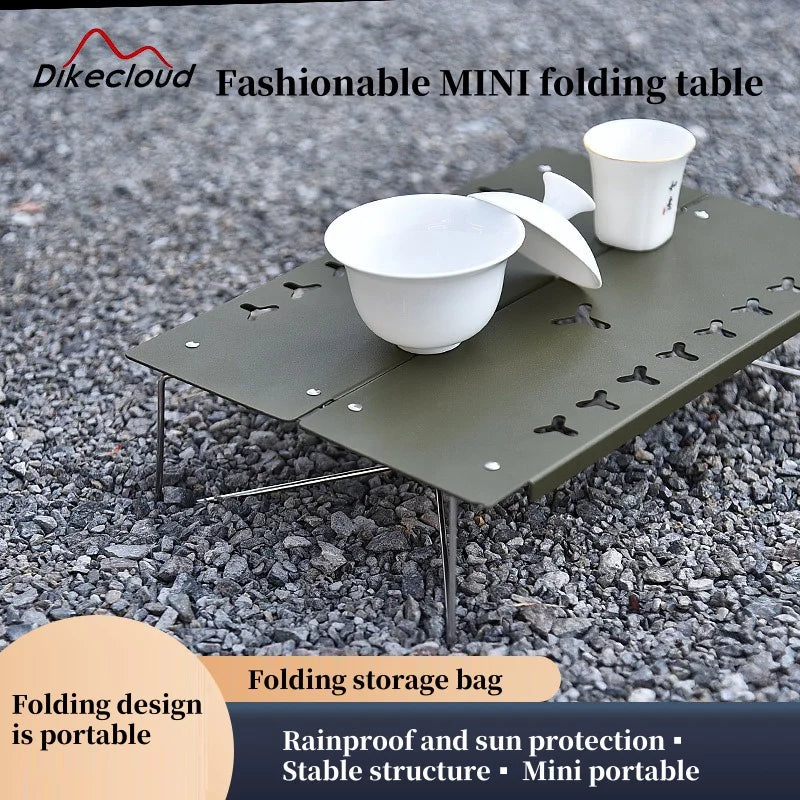 Compact Mini Camping Table Portable Ultralight Folding Tent Table Aluminium Alloy Collapsible Outdoor Table For Hiking