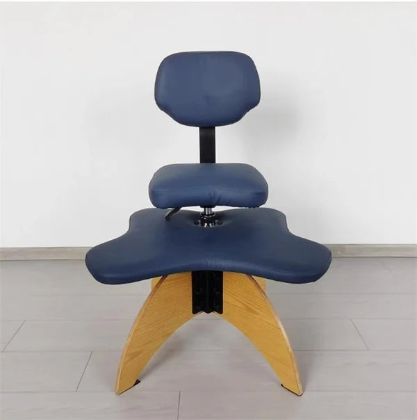 Cross Legged Chair With Backrest Height-Adjustable Stool for Posture Wooden Knee Office Chair Ergonomic Seat Monkey Crouching