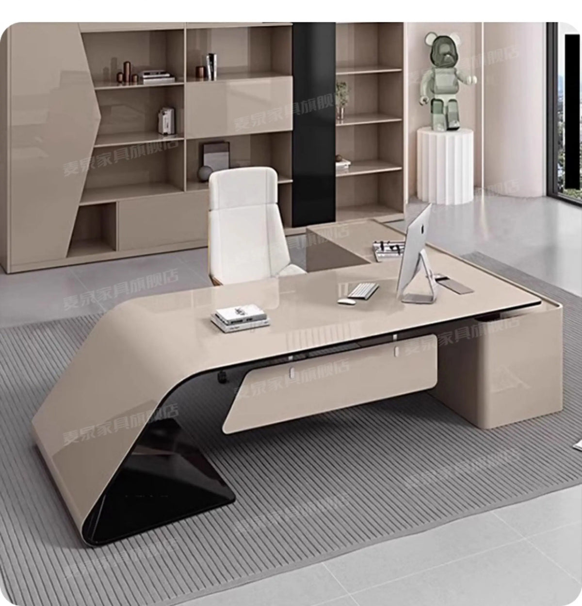 Luxury Home Office Desk Computer Gaming Shelves Folding Large Office Desk Executive Reception Mesas Escritorio Trendy Furniture