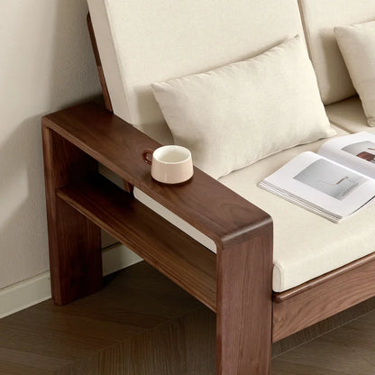 North American black walnut triple sofa cherry wood triple white oak sofa designer practical goods