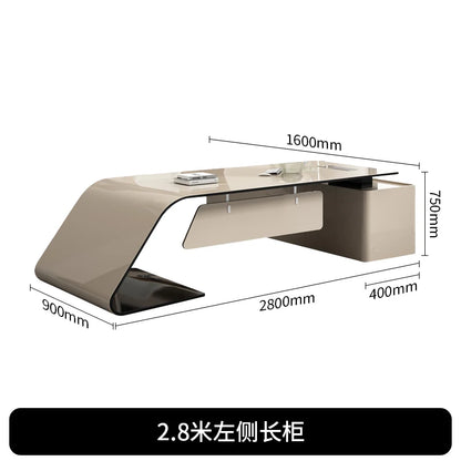 Luxury Home Office Desk Computer Gaming Shelves Folding Large Office Desk Executive Reception Mesas Escritorio Trendy Furniture