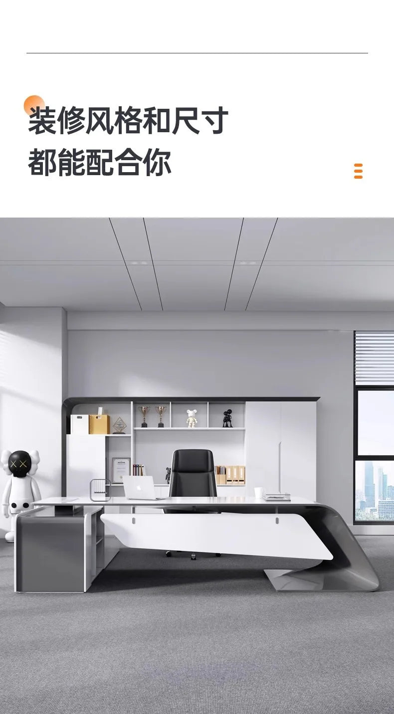 Modern Conference Office Desk Adjustable Makeup Luxury Work Office Desk Cabinets Gaming Unusual Unique Wooden Bureau Furniture