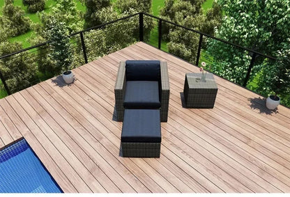 Luxury Terrace Courtyard Garden Furniture Outdoor Garden Sofa Combination Outdoor Waterproof Sun Protection Leisure Sofa Chair N