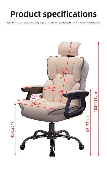 Firm Computer chair E-sports chair Home sedentary sofa Seat reclining swivel chair Study back chair