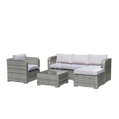 Outdoor leisure rattan sofa, outdoor open-air garden courtyard, waterproof and sunscreen leisure