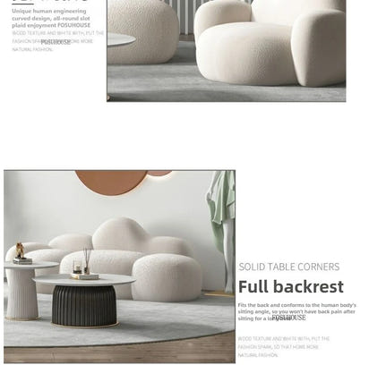 Simple Small Apartment Living Room Sofas Nordic Home Balcony Single Back Sofa Chair Beauty Salon Lounge Reception Double Sofas