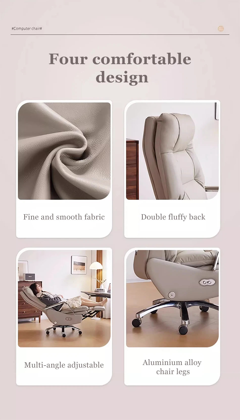 High-end Electric Leather Office Chair with Massage Function Luxury Multifunctional Large Class Computer Chair  Chair gamer
