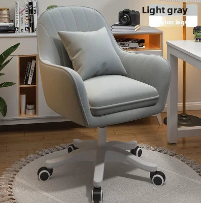 2026 hot sell Rotatable lifting comfortable computer chair, home bedroom flannel dressing chair