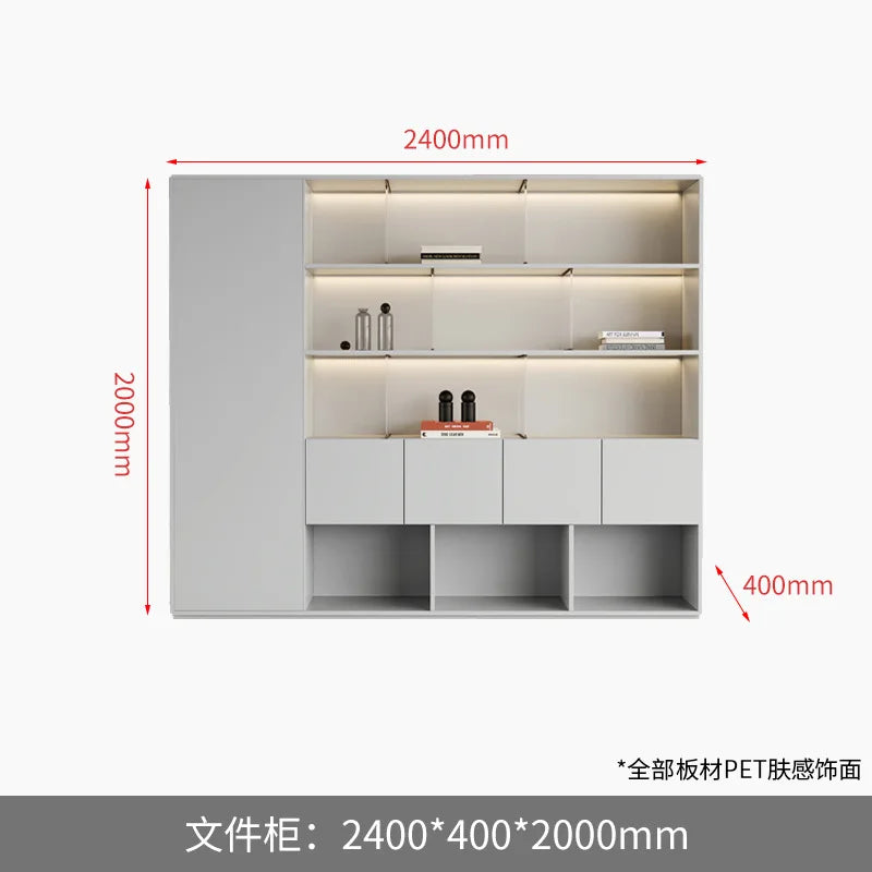 Simple and light luxury office desk and chair combination President's table Manager table Large desk office