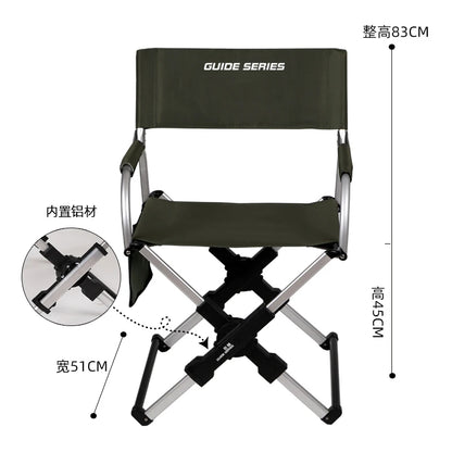 Folding Chairs for Outdoor Garden Chair Camping Aluminum Chair with Back Camping Chair Recreational Self-driving Outdoor Beach