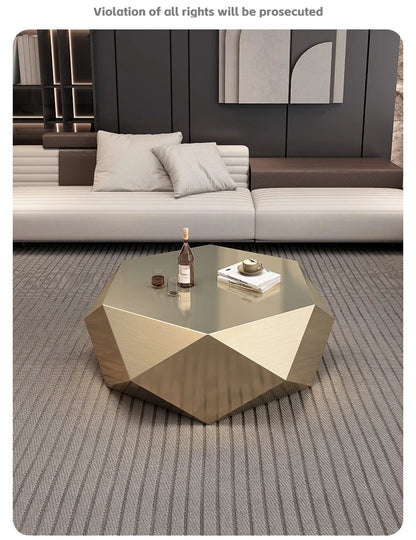 C1 gold diamond coffee table modern simple special-shaped light luxury living room home