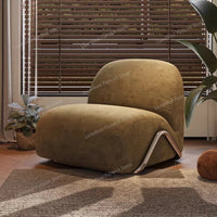 Home Modern Flannel Living Room Sofas Couch Single Sofa Bedroom Lazy 1-person Sofa Living Room Furniture Boneless Couch Sofas