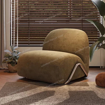 Home Modern Flannel Living Room Sofas Couch Single Sofa Bedroom Lazy 1-person Sofa Living Room Furniture Boneless Couch Sofas