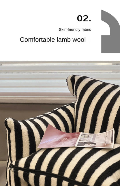 MOMO Simple Household Living Room Leisure Lazy Sofa Net Red Striped Bedroom Tatami Creative Backrest Chaise Longue