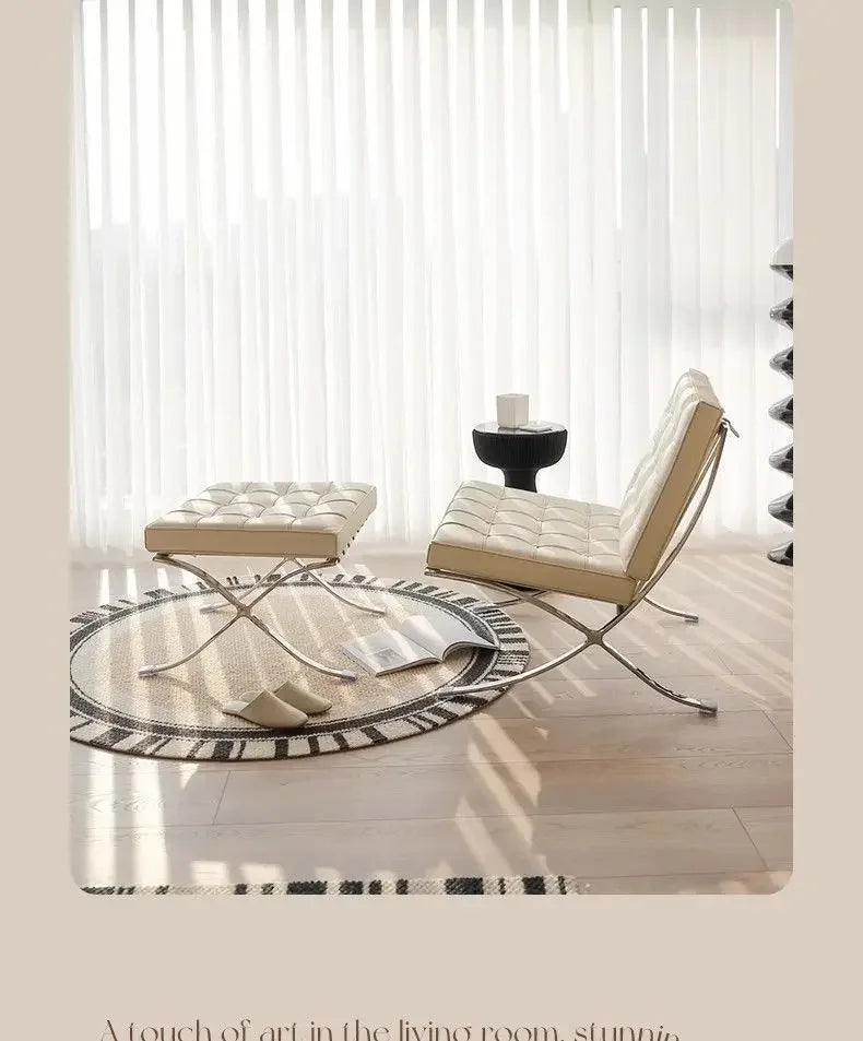 Barcelona single sofa chair living room bedroom designer lazy lounge chair network red small sofa chairs