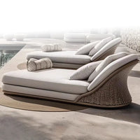 Cross-border hotel outdoor lounge chair beach chair sales department courtyard garden designer landscape sofa bed outdoor