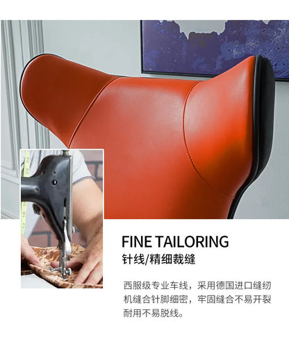 Nordic single sofa chair modern simple study balcony lazy Internet celebrity live leisure chair solid wood tiger chair