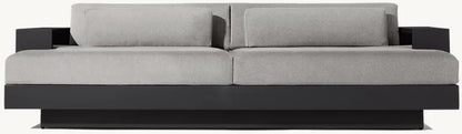 Customized Aluminum Outdoor Garden Sofa Set Popular For Hotels Courtyards Villas Living Rooms Including Sofa Table