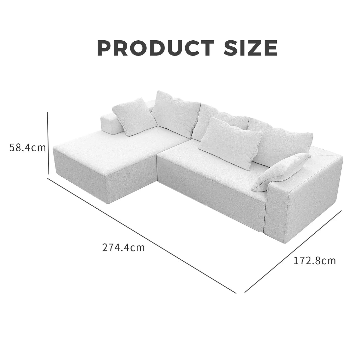 L-Shaped Sectional Couches for Living Room with Memory Foam, No Assembly Convertible Sofa Bed, Corduroy Fabric Customized