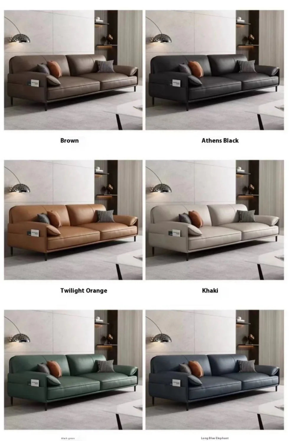 Simple Modern Office Sofa Coffee Table Set Luxury Genuine Leather Three-Seater for Business Meeting Reception Living Room Hotel