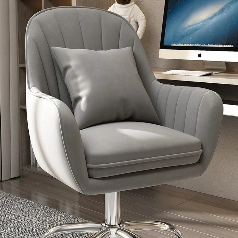 Cute Desk Chair For Girls Pink Ergonomic Computer Swivel Chair Adjustable Height Plush Padded Study Chair Bedroom Dorm Office