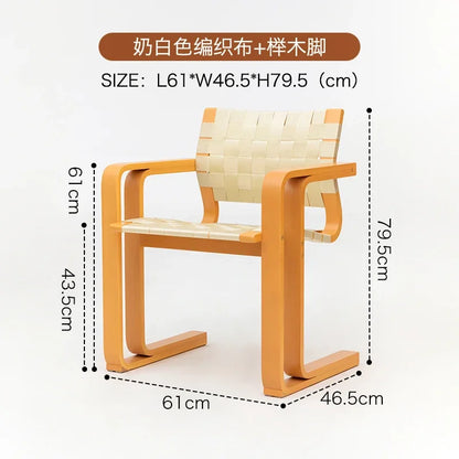 BJ Home Creative Personality Design Medieval Dining Chair Solid Wood Armrest Back Chair Simple Desk Chair