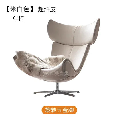 Comfortable Ergonomic Living Room Chairs Modern Leather Nordic Sofa Chairs Designer Recliner Portable Fauteuil Salon Furniture