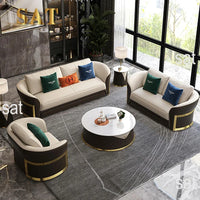 z Italian Design Luxury Leather Furniture Villa Home Customization Modern Living Room Large Modular Combination Sofa