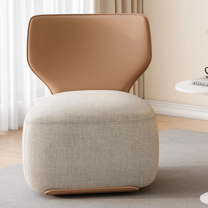 Single Sofa Chair Cream Wind Lazy Sofa Backrest Small Chair Living Room Balcony Leisure Chair Luxury Modern Sofa Furniture