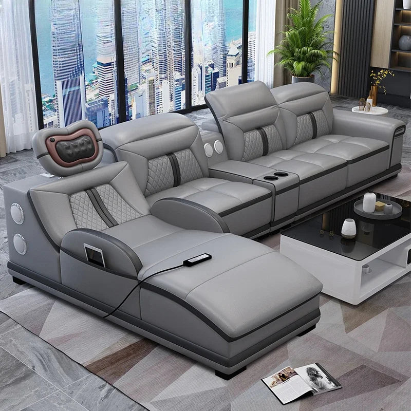 Luxury Wood Nordic Living Room Sofas Cozy Relaxing Recliner Armchair Sofas Floor Daybed Massage Woonkamer Banken Home Furniture