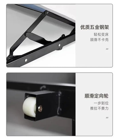 custom. [Official Genuine] Yisheng Scratch Leather Sofa Bed Dual-use Foldable Multifunctional Small Apartment Livin