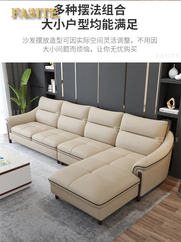 Sofa living room simple modern first layer cowhide corner combination furniture