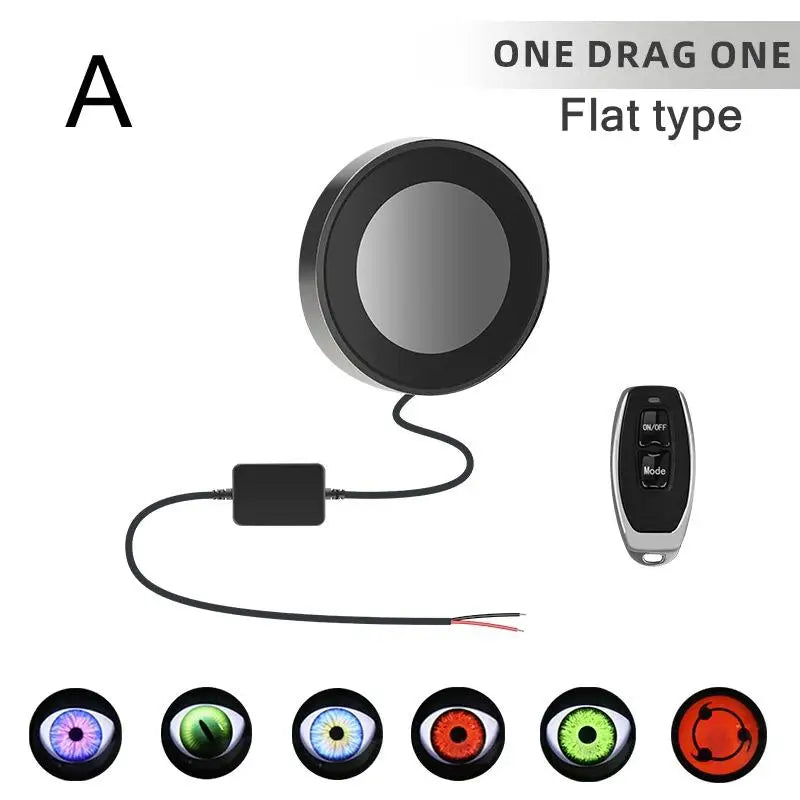 Car Devil Eye LED Headlight 6 Low Light Modes Control The Atmosphere In The Car Universal Motorcycle Lens Headlight
