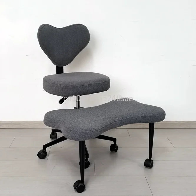 Cross Leg Chair - Meditation Chair with Wheels, ADHD Chair, Height Adjustable Seat, Adjustable Footstool