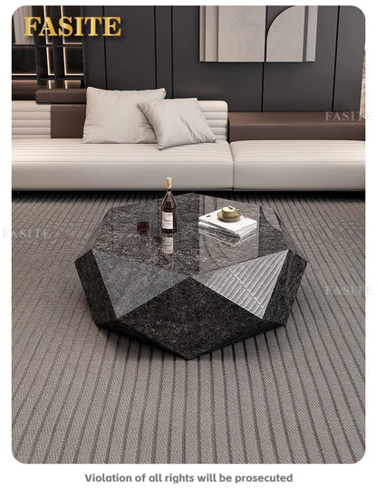 Modern Minimalist Luxury Diamond Stainless Steel Coffee Table Living Room Furniture Shaped  Center Table Tea Table Escritorios