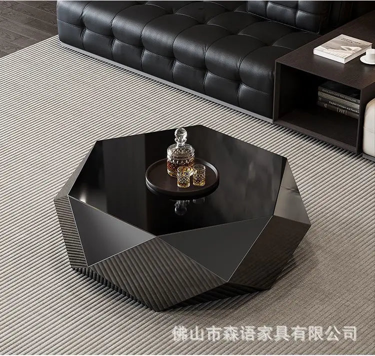 Modern Minimalist Luxury Diamond Stainless Steel Coffee Table Living Room Furniture Shaped  Center Table Tea Table Escritorios