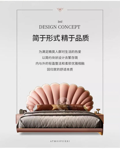 Nordic Queen Double Bed 200x220cm Luxury Design elegant king size bed Modern comfortable home cama kingsize bedroom furniture