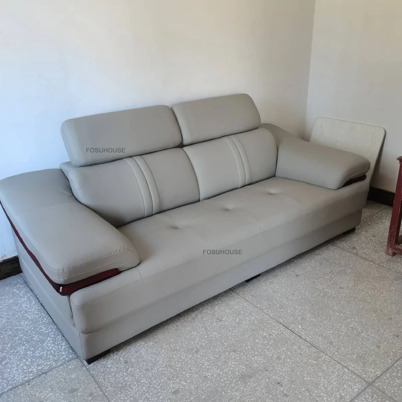 Italian Light Luxury Living Room Sofas Combination Nordic Double Sofas for Living Room Home Furniture Designer Leather Back Sofa