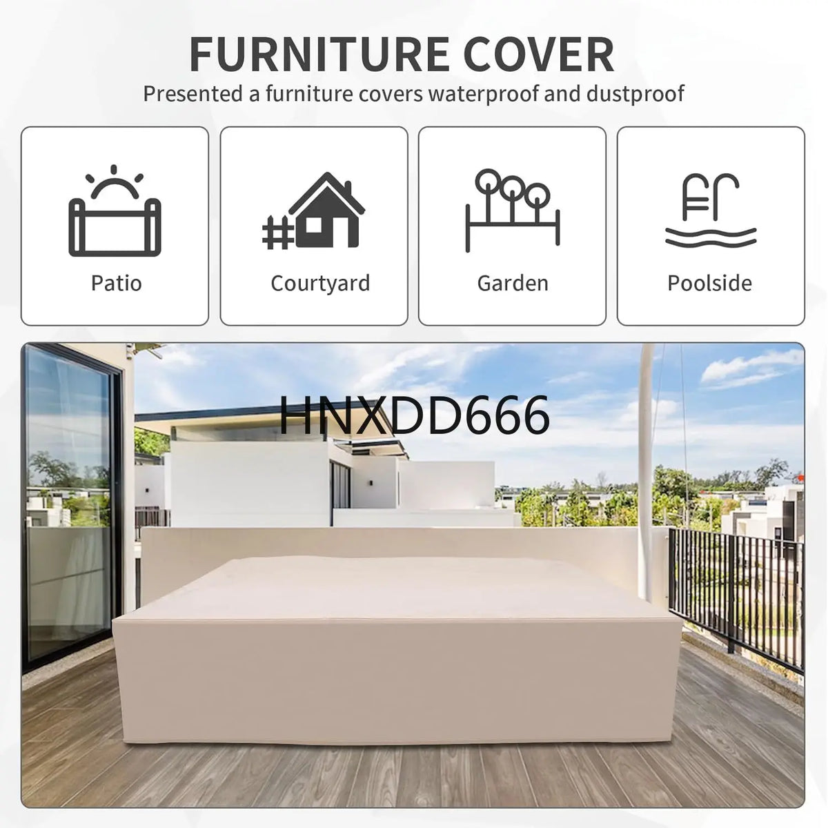 7 Piece Outdoor PE Wicker Furniture Set, Patio Gray Rattan Sectional Sofa Couch with Washable Dark Blue Cushions